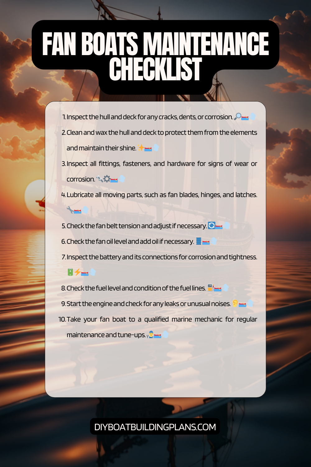 Fan Boat Maintenance Checklist