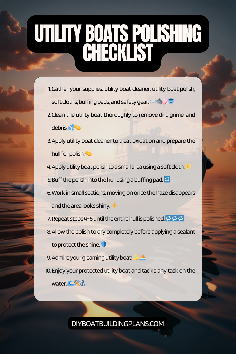 Utility Boats Polishing Checklist