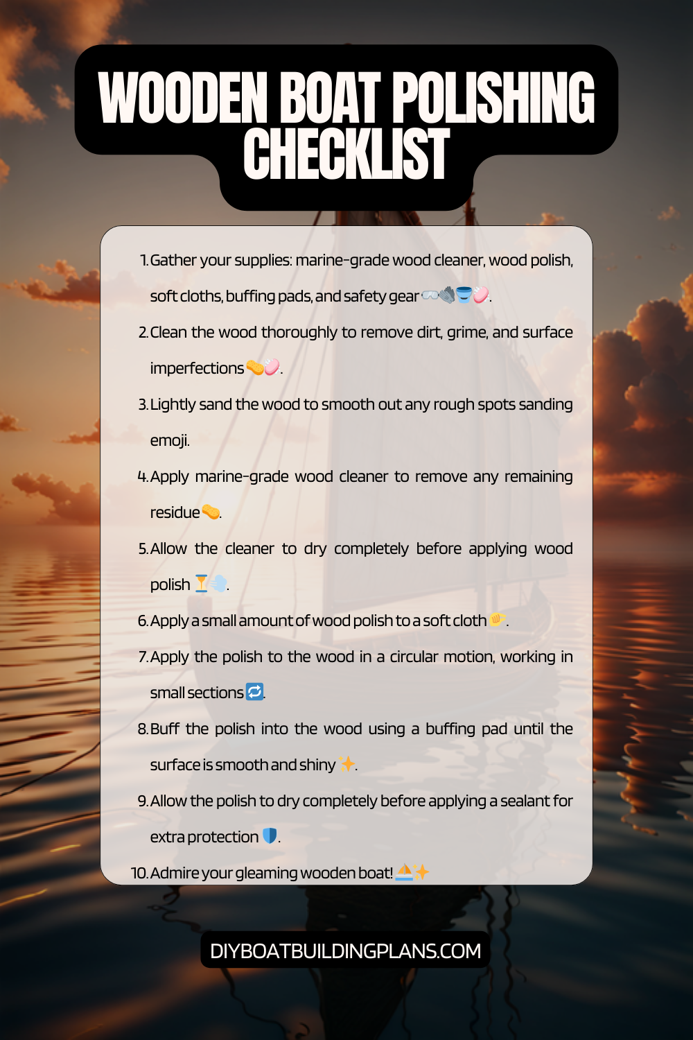 Wooden Boat Polishing Checklist